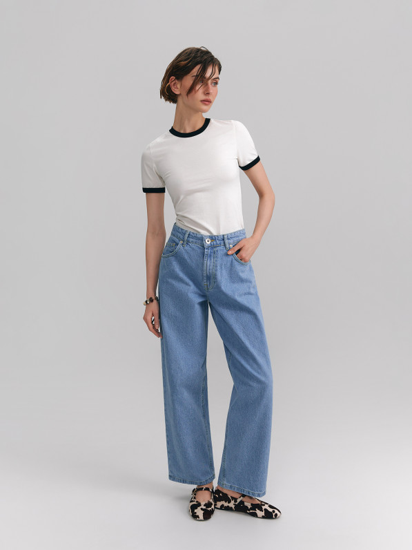 Wide-leg jeans, blue
