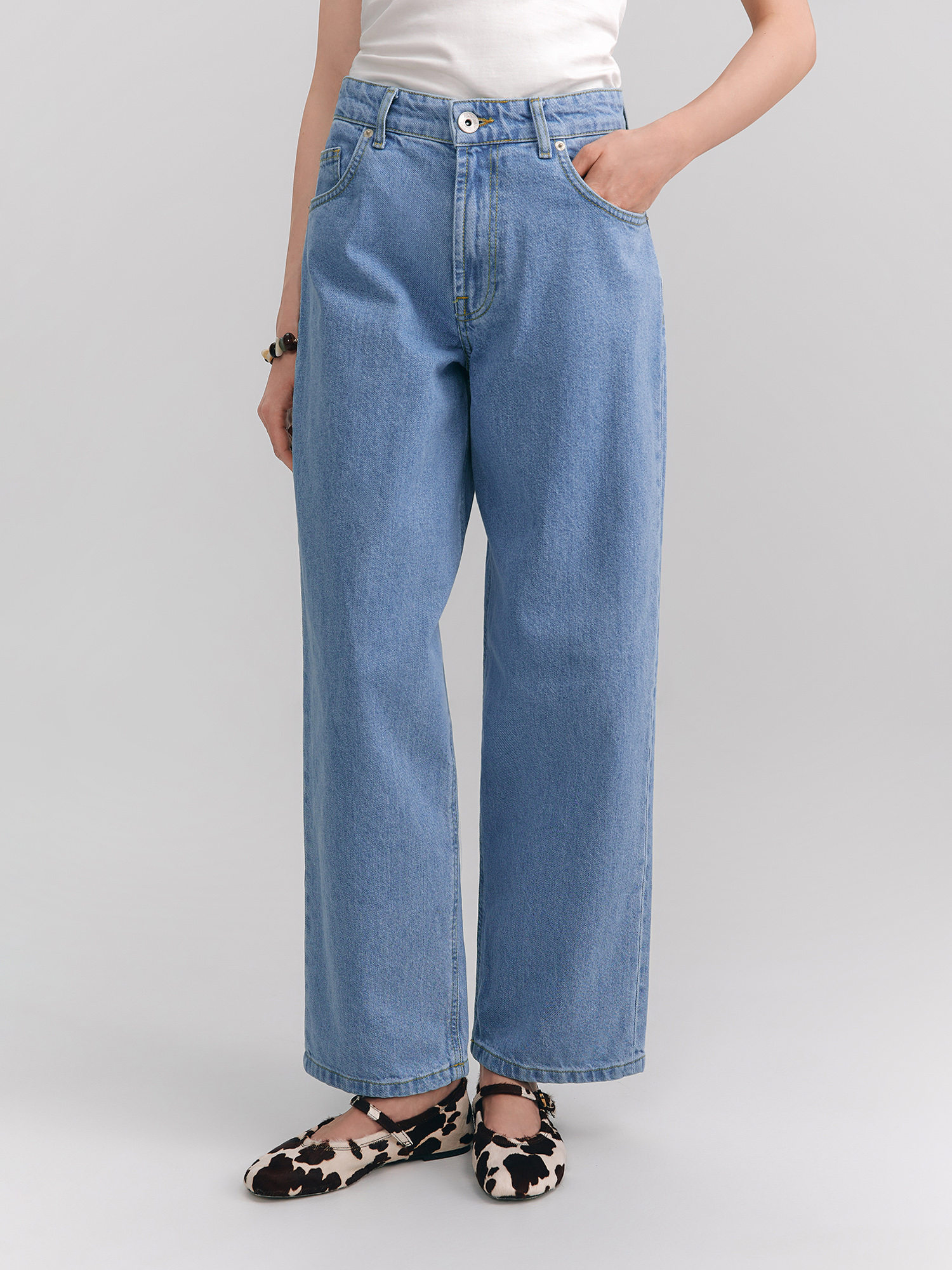 Wide-leg jeans, blue