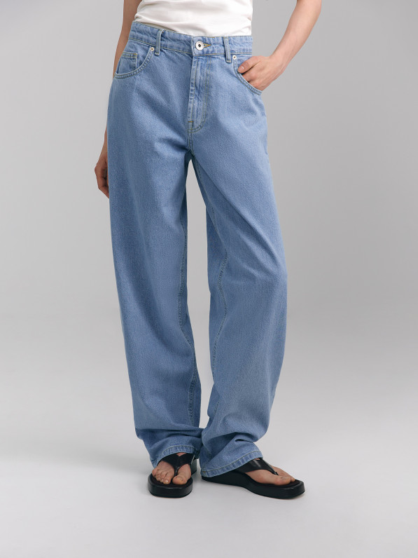 Wide-leg jeans, blue