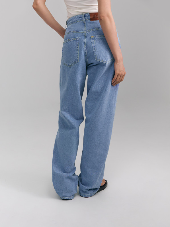 Wide-leg jeans, blue