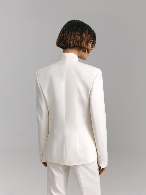 Double-breasted jacket, white