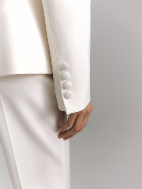 Double-breasted jacket, white