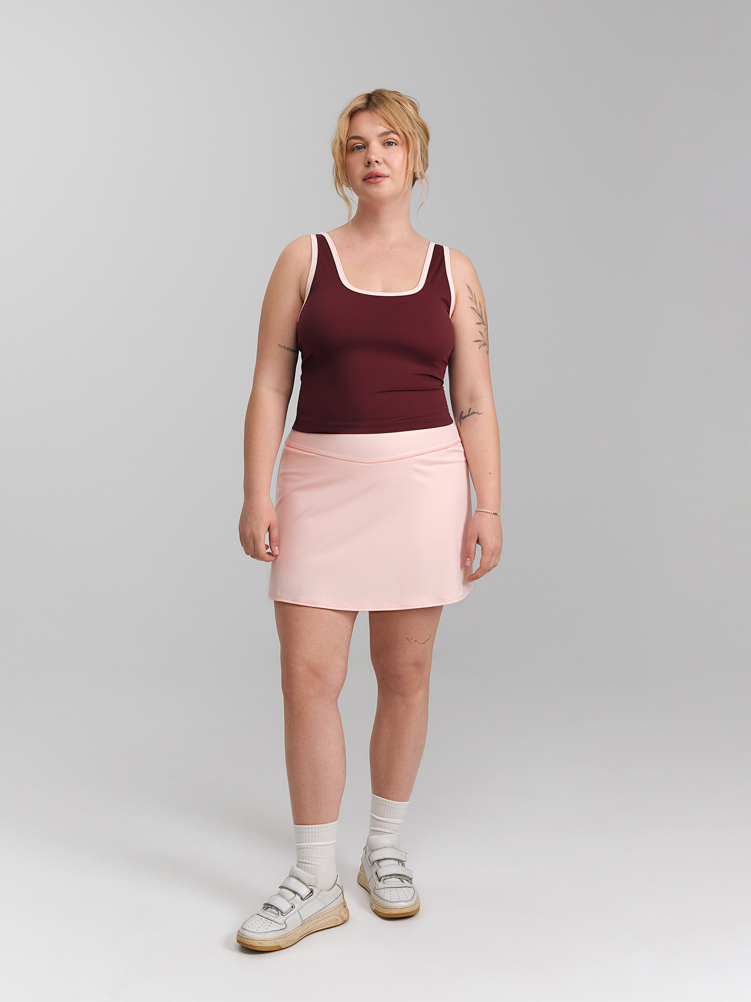 Skirt-shorts, light pink