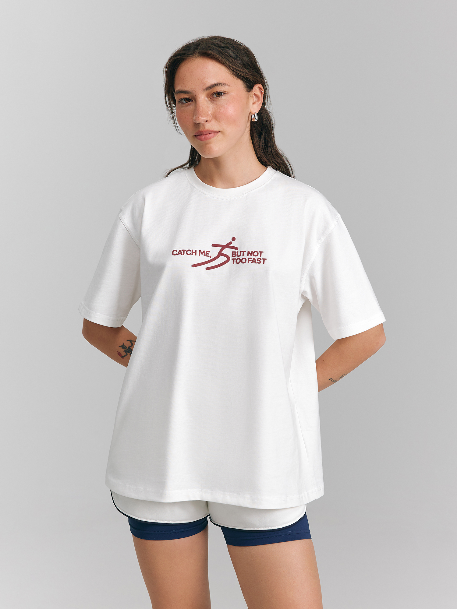 "Catch me" T-shirt, milky