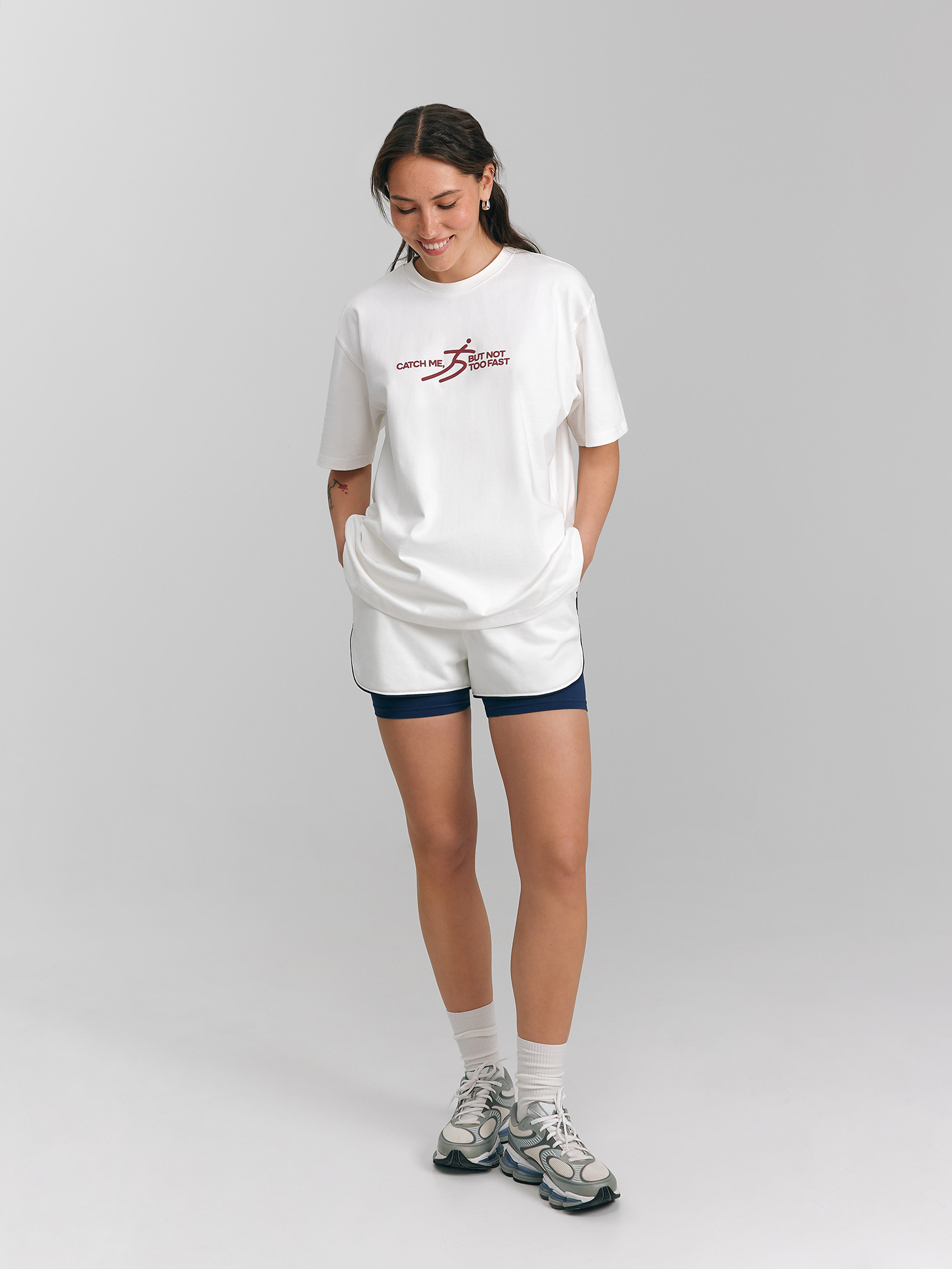 "Catch me" T-shirt, milky
