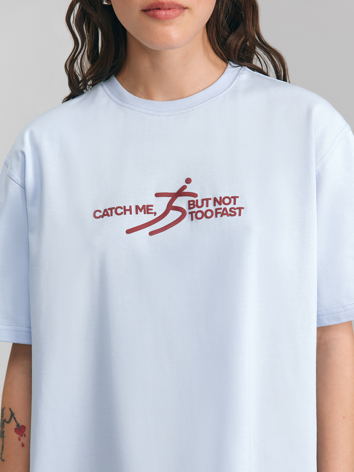 "Catch me" T-shirt, blue