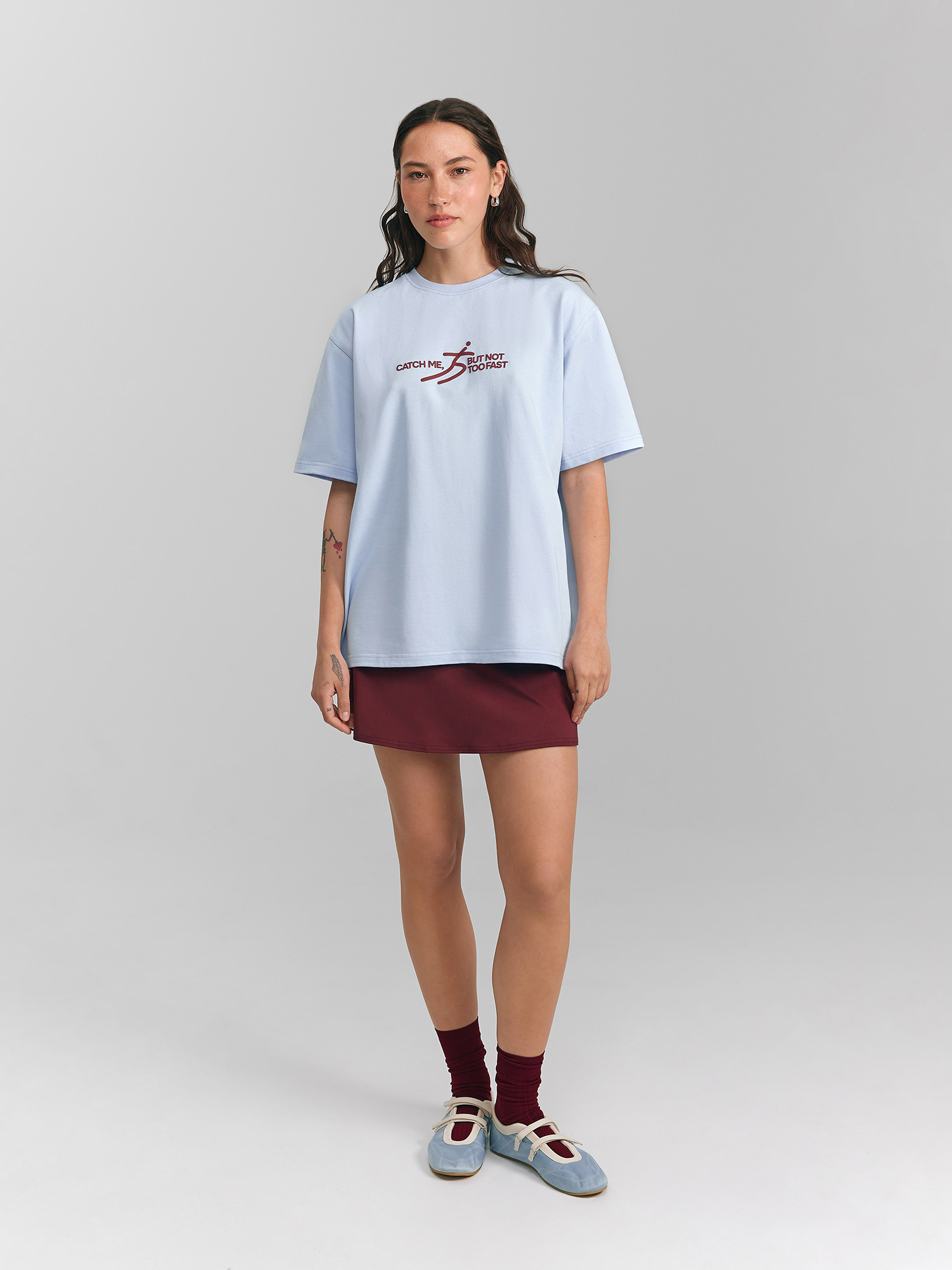 "Catch me" T-shirt, blue