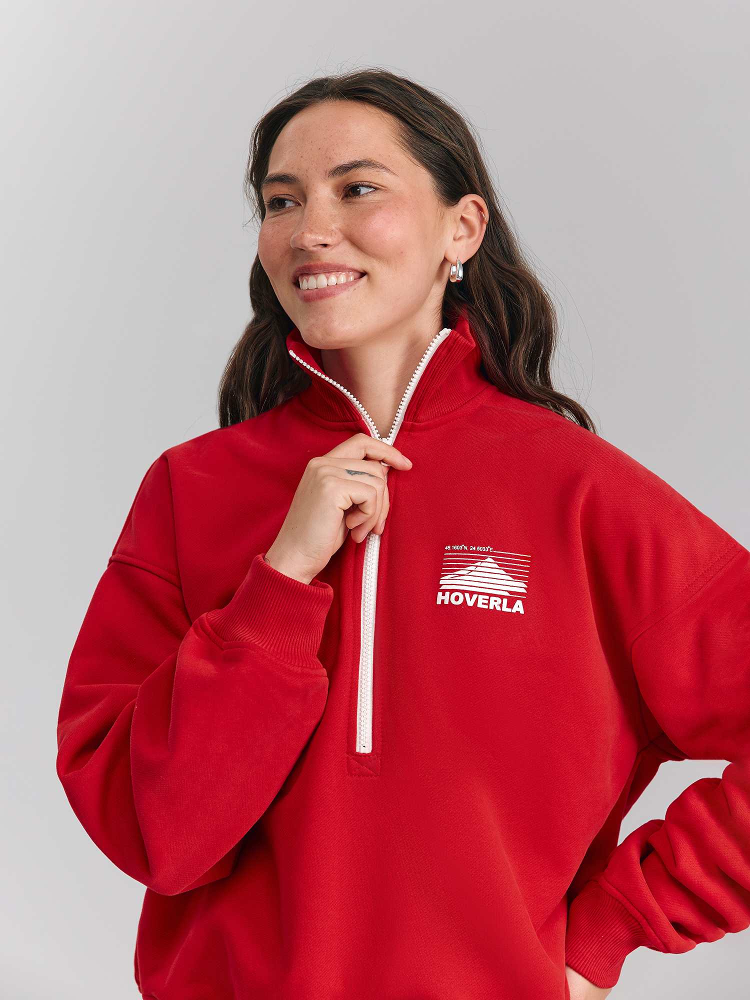 Sweatshirt "Hoverla", red