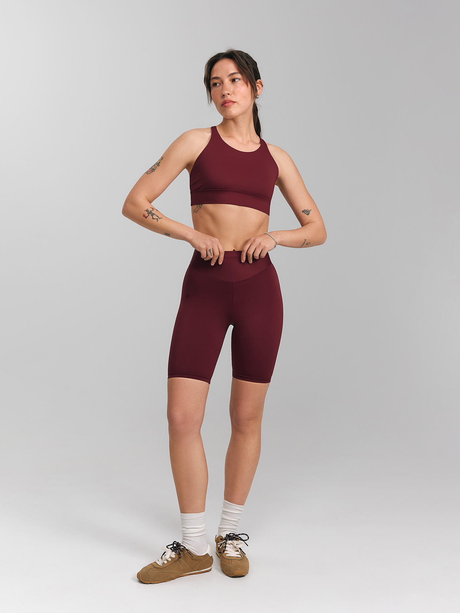 Top, burgundy