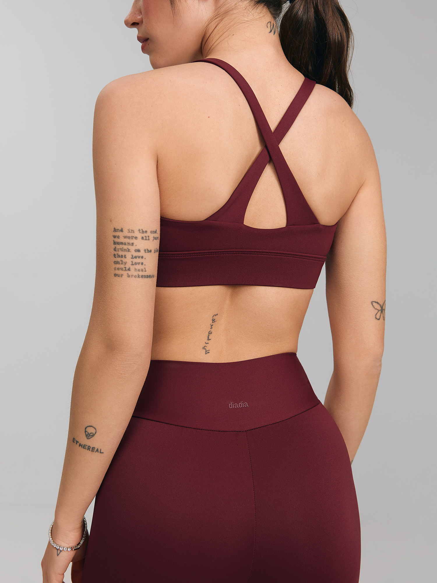 Top, burgundy