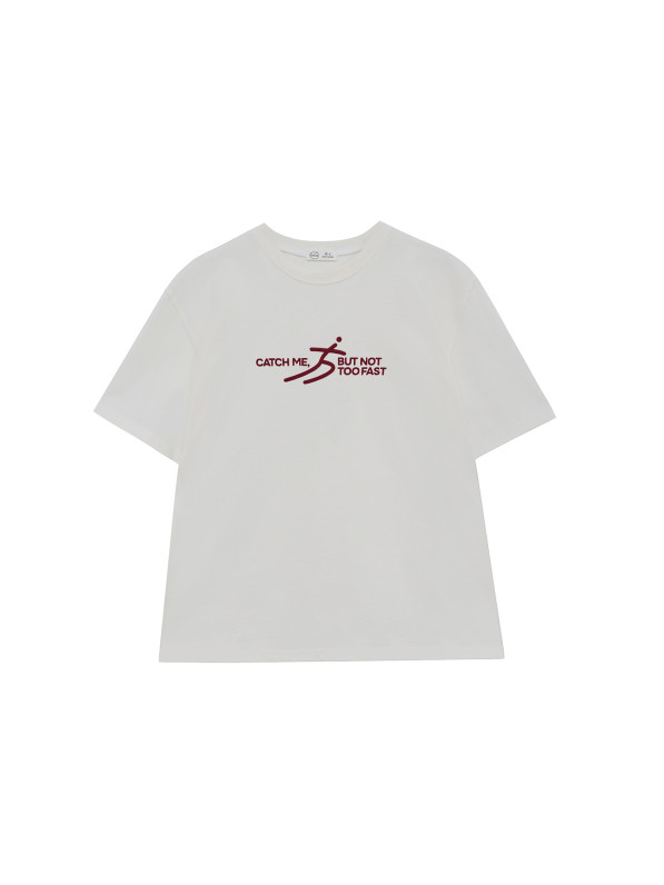 "Catch me" T-shirt, milky