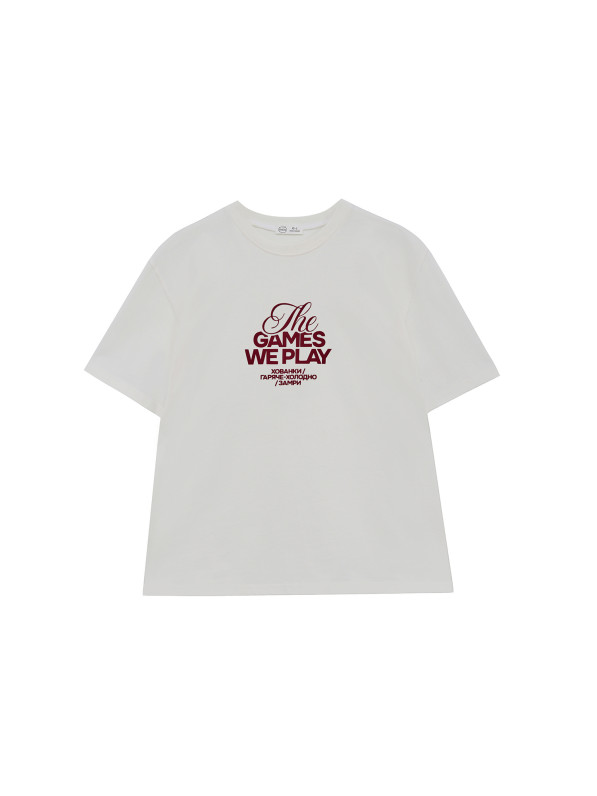 «The games we play» T-shirt, milky