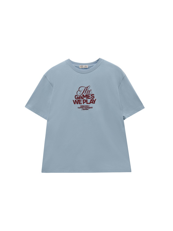 T-shirt "The games we play", blue