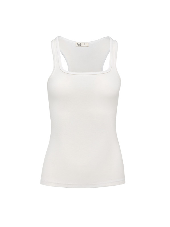 Ribbed T-shirt, milky