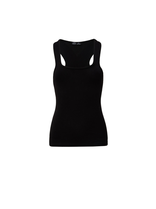 Ribbed T-shirt, black