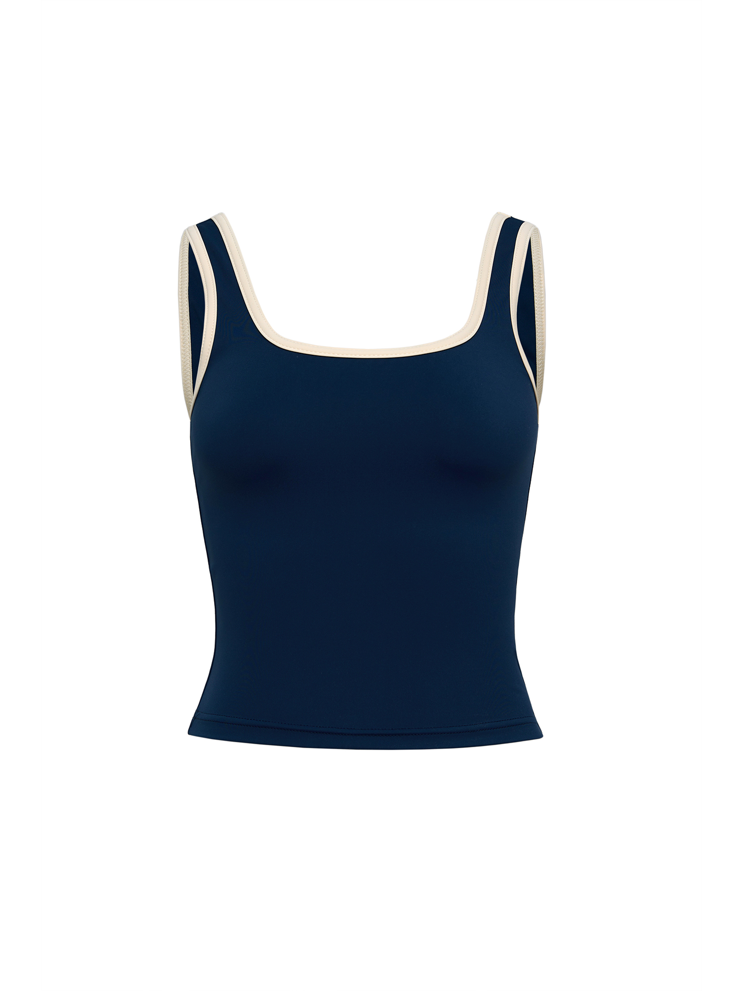 T-shirt with accent piping, blue