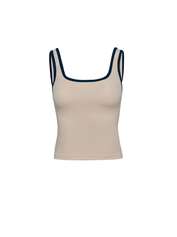 T-shirt with accent piping, oil