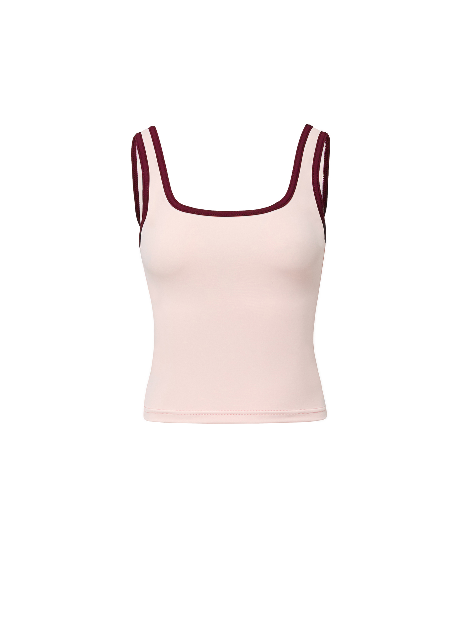 T-shirt with accent piping, light pink