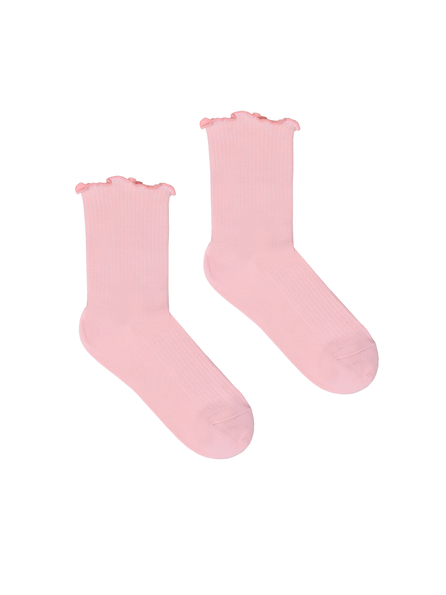Ruffled socks, light pink