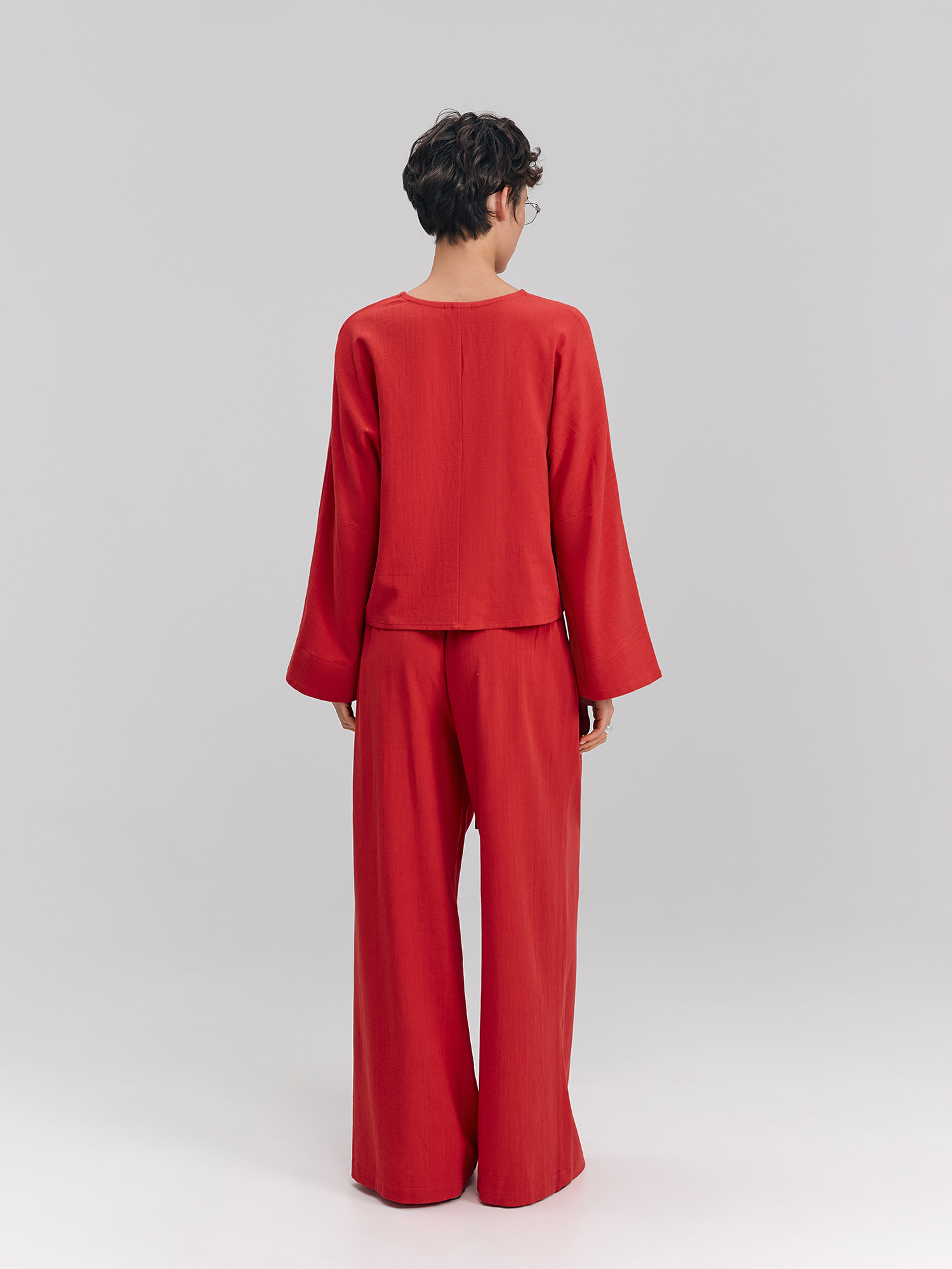 Linen shirt, red