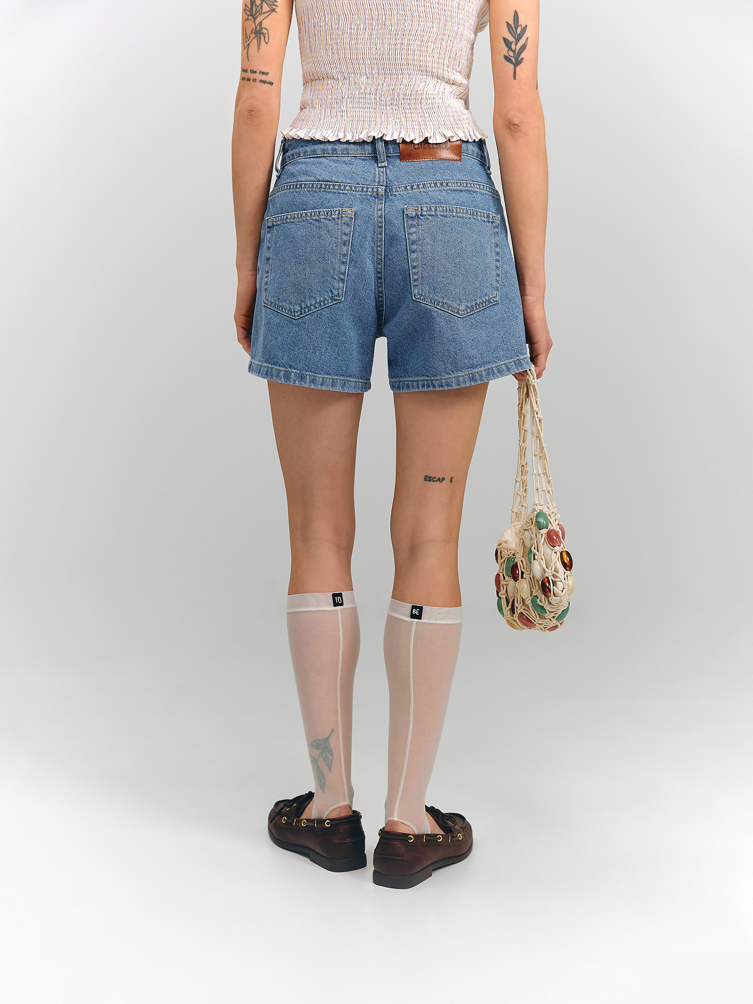 Denim shorts, blue