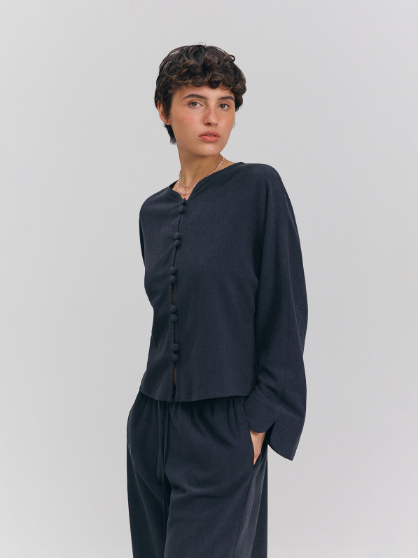 Linen shirt, blue