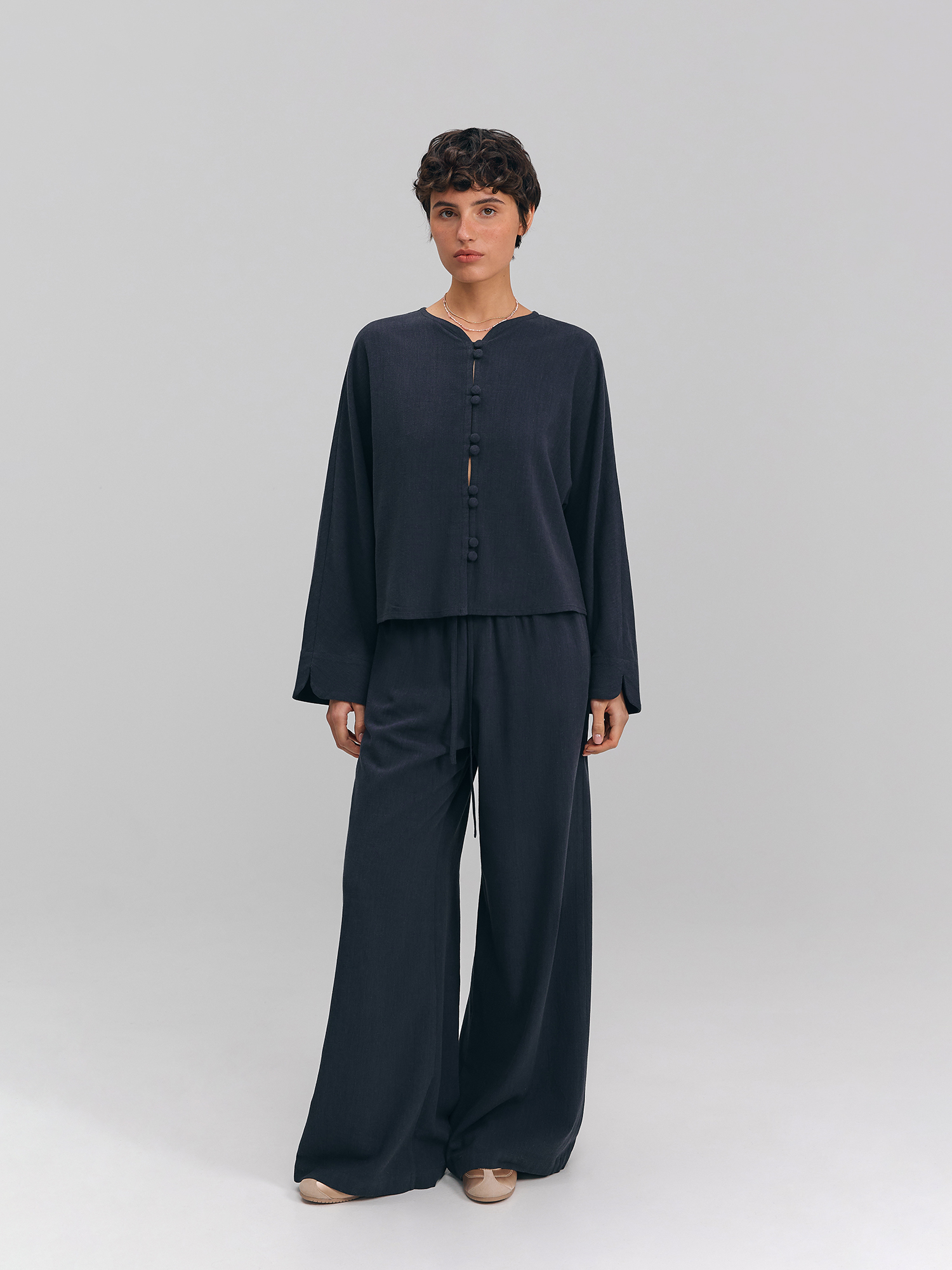 Linen shirt, blue