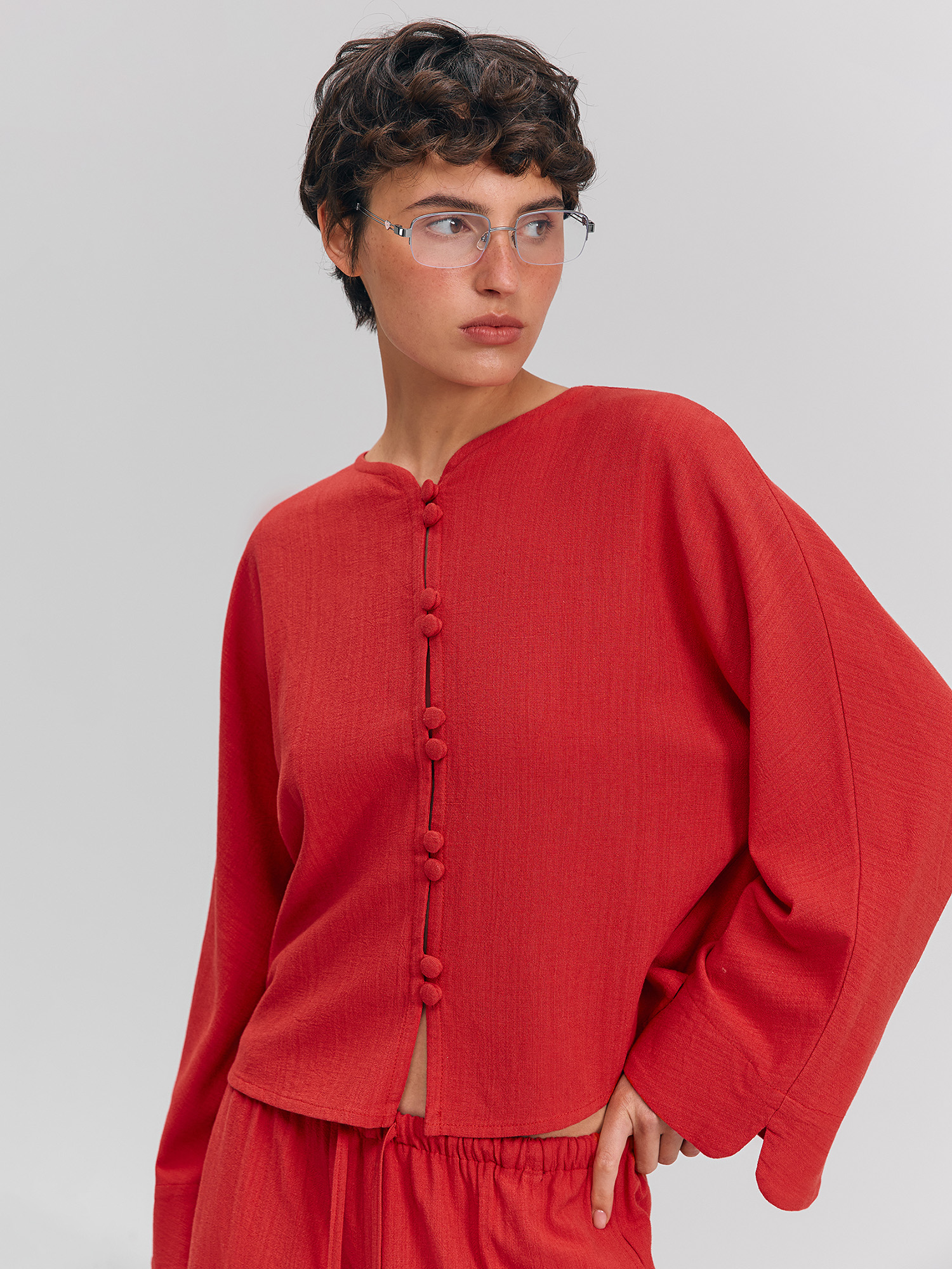 Linen shirt, red