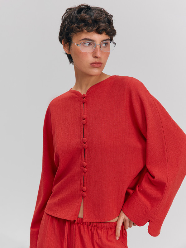 Linen shirt, red