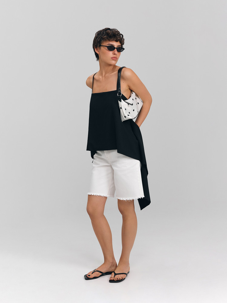 Linen top, black