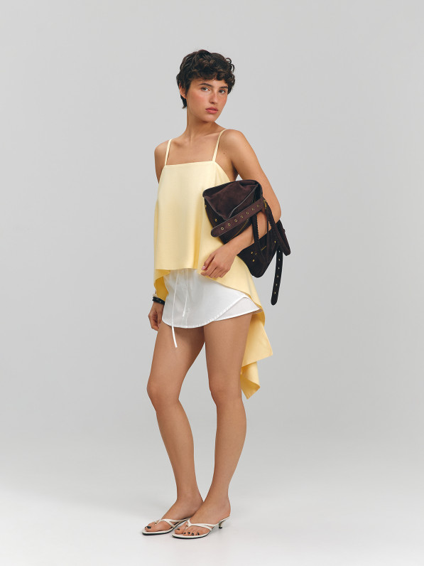Linen top, yellow