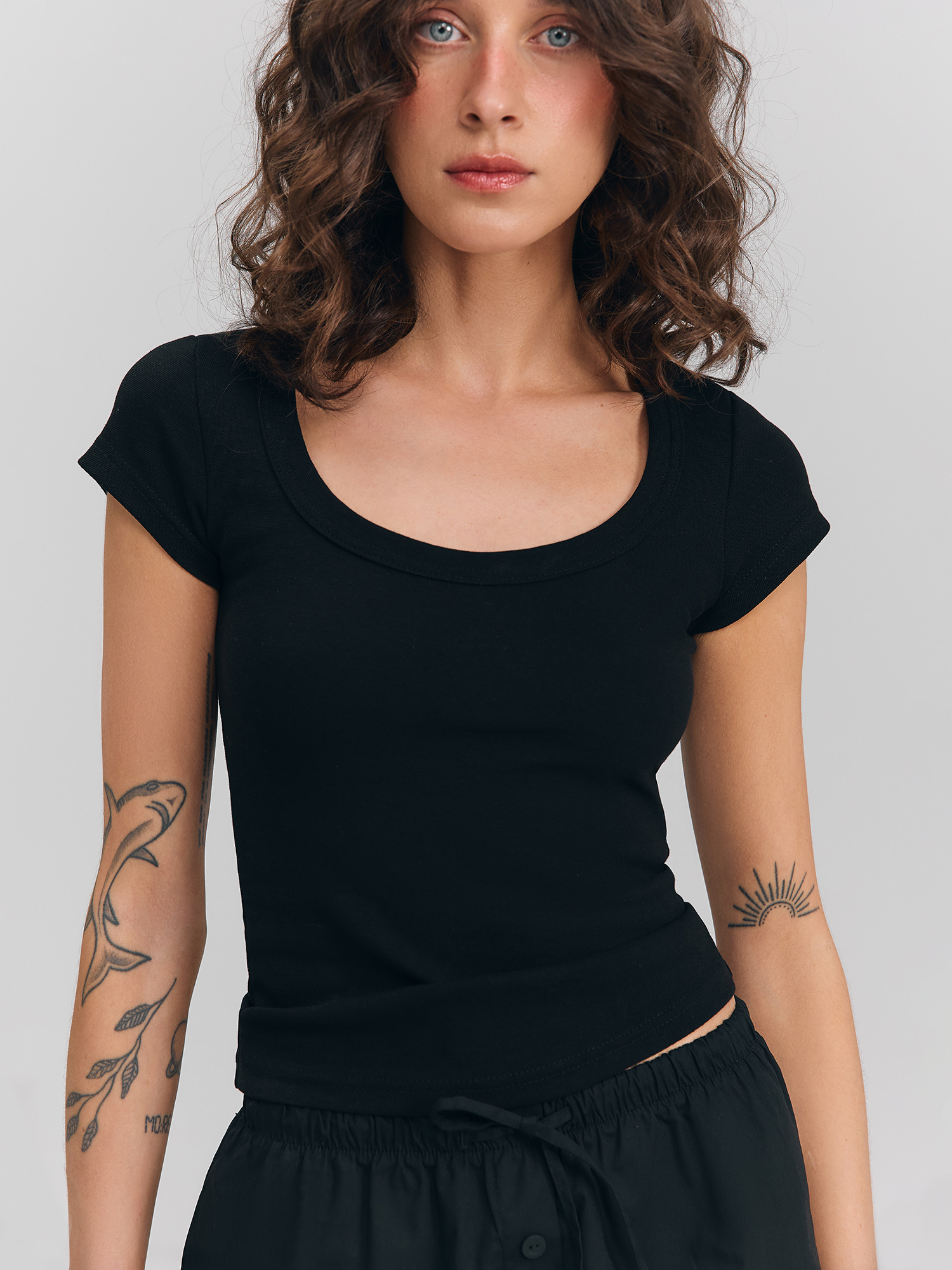 Crew neck T-shirt, black