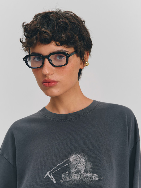 Longsleeve washed "out of stock", dark gray