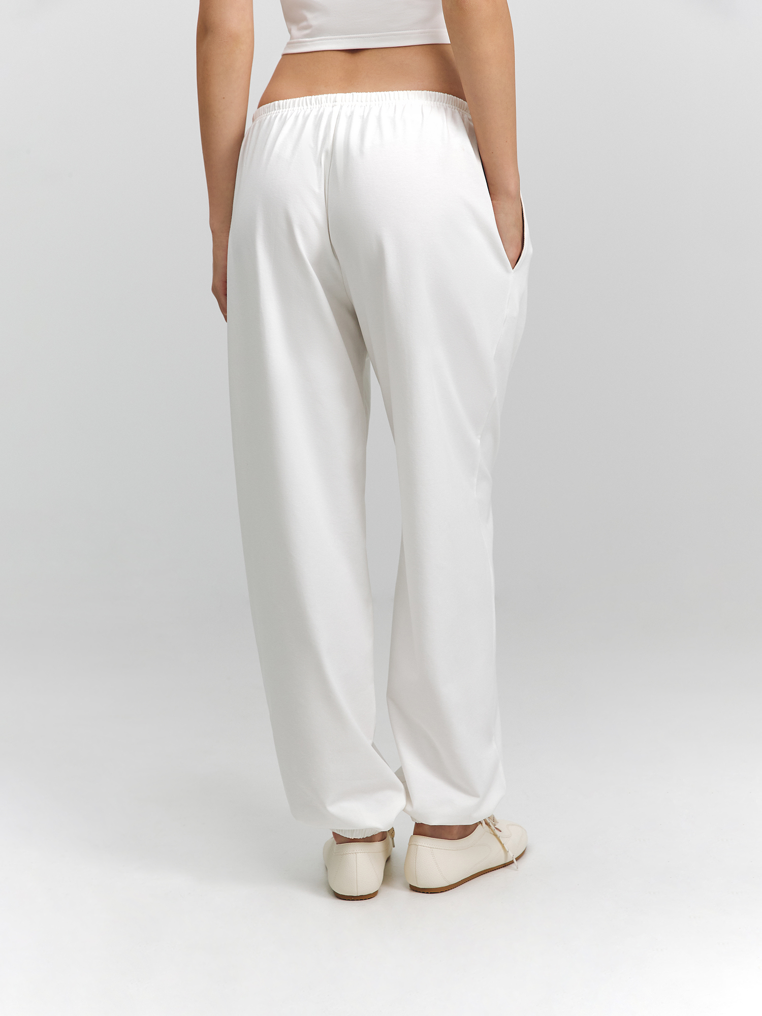 Джогери тонкі oversize, молочні