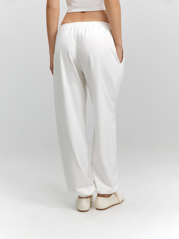 Джогери тонкі oversize, молочні