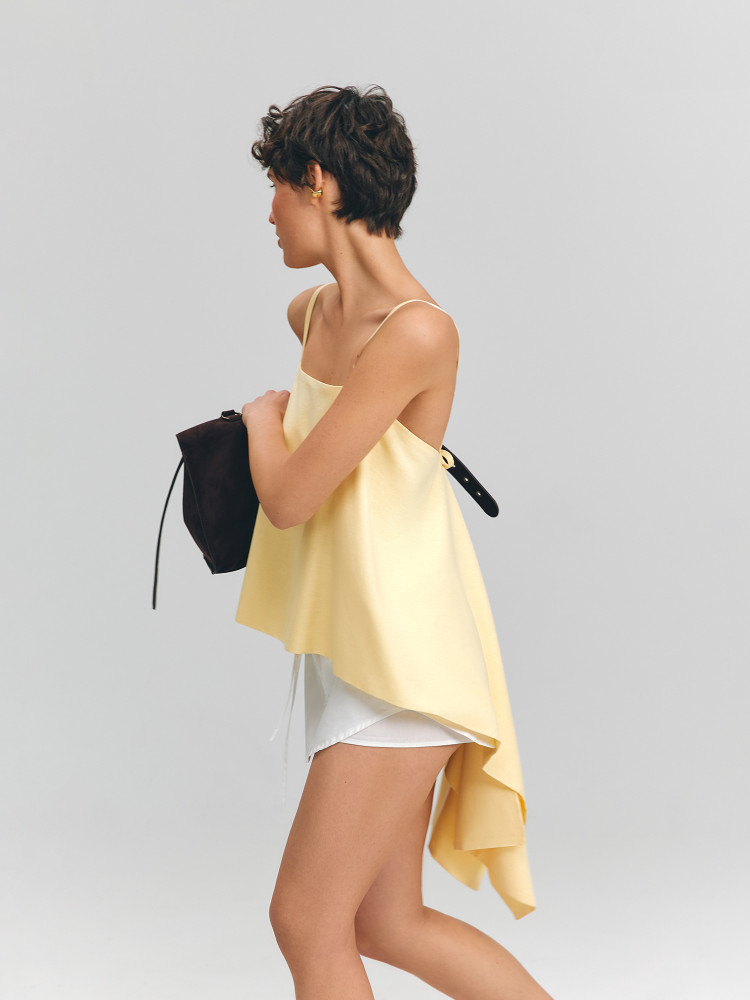 Linen top, yellow