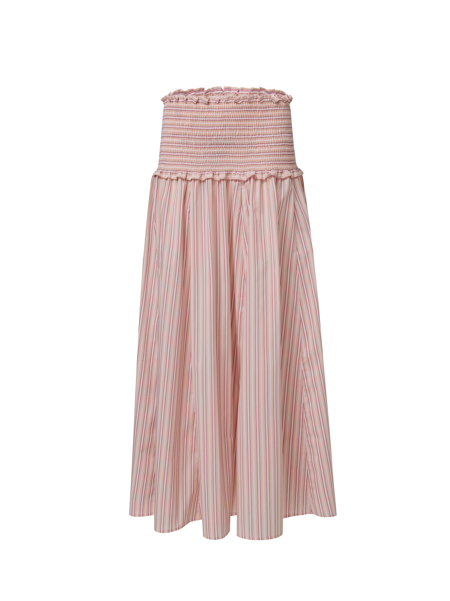 Striped tie-dye skirt, pink