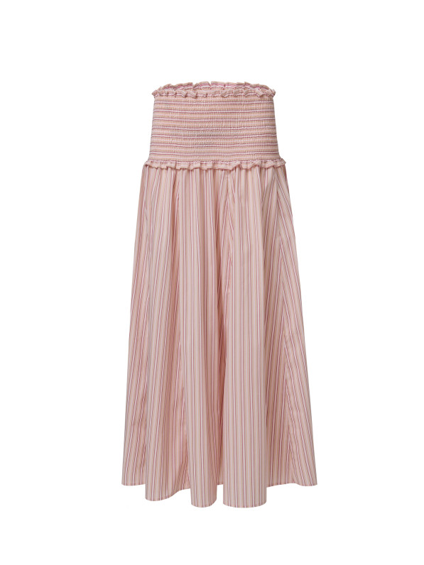 Striped tie-dye skirt, pink