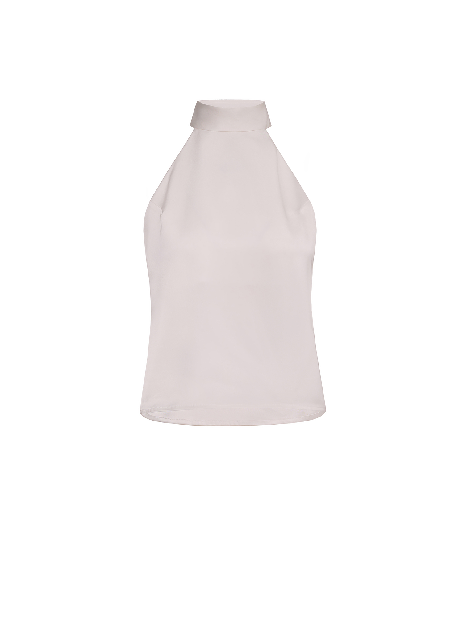 Satin top, white