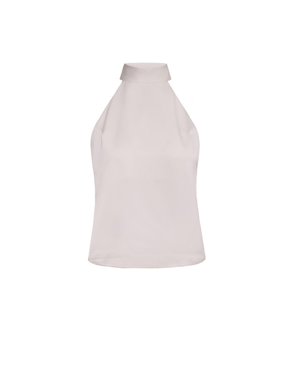 Satin top, white