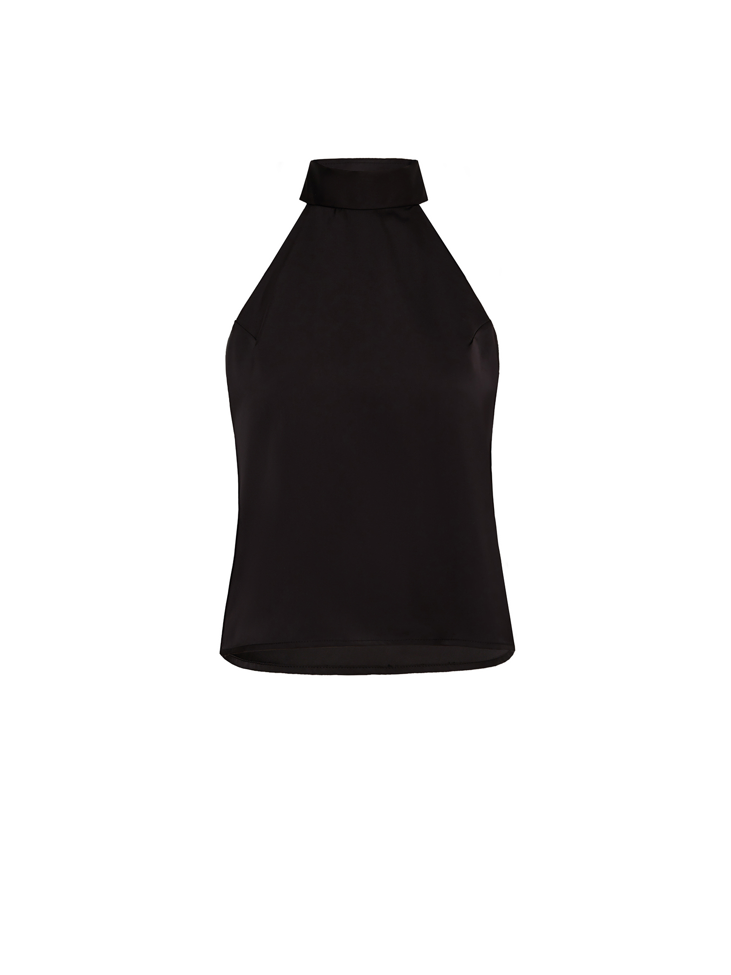 Satin top, black