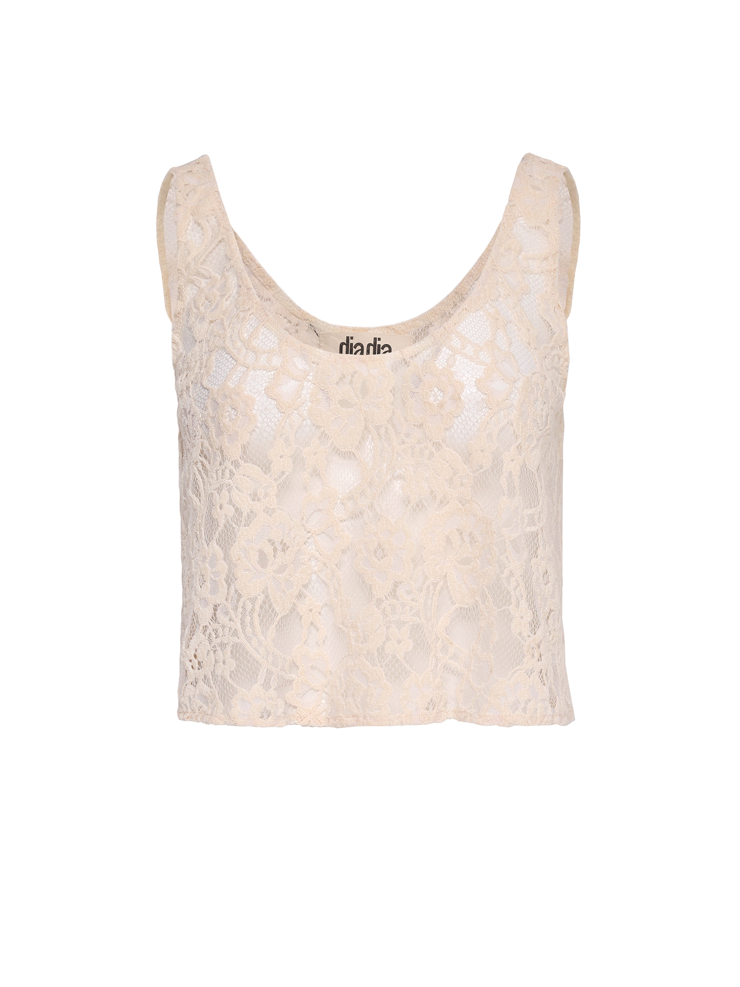 Lace top, light beige