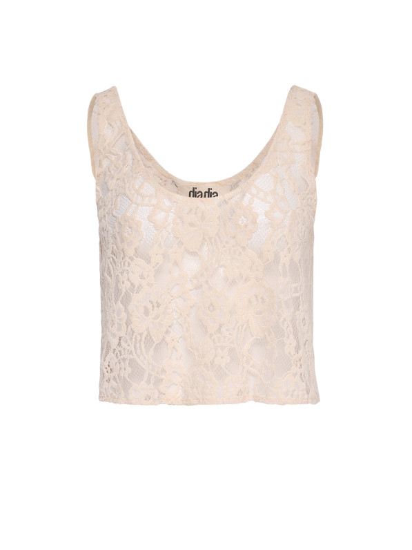 Lace top, light beige
