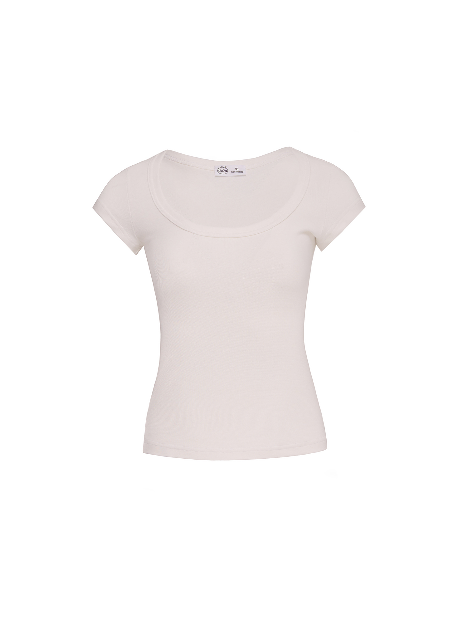 Crew neck T-shirt, milky