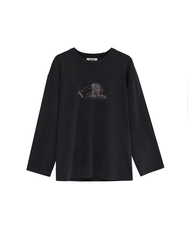 Longsleeve washed "out of stock", dark gray