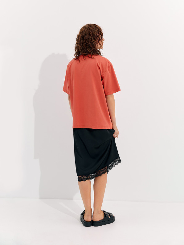 T-shirt "Сatch me", terracotta