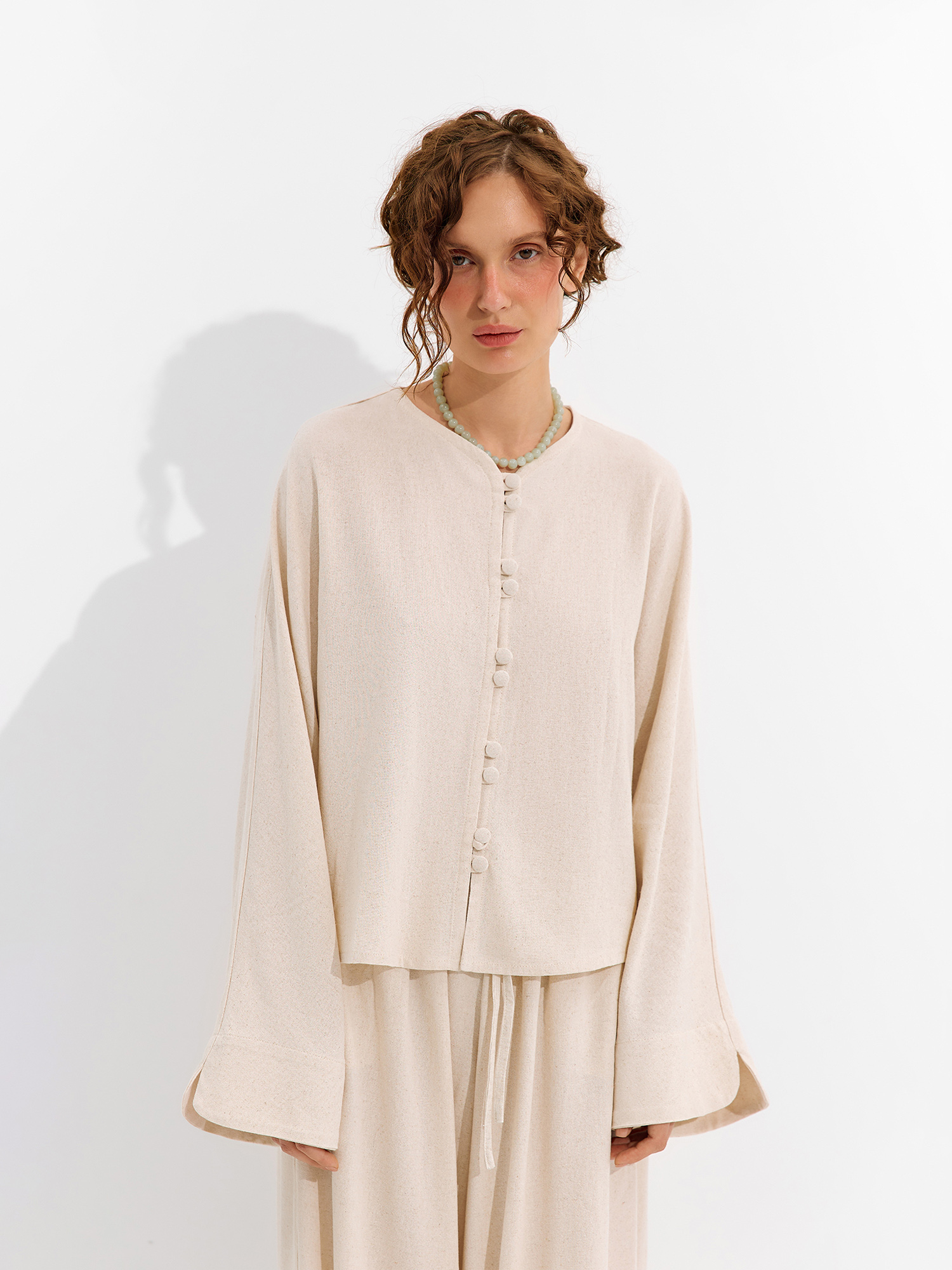 Linen shirt, light beige