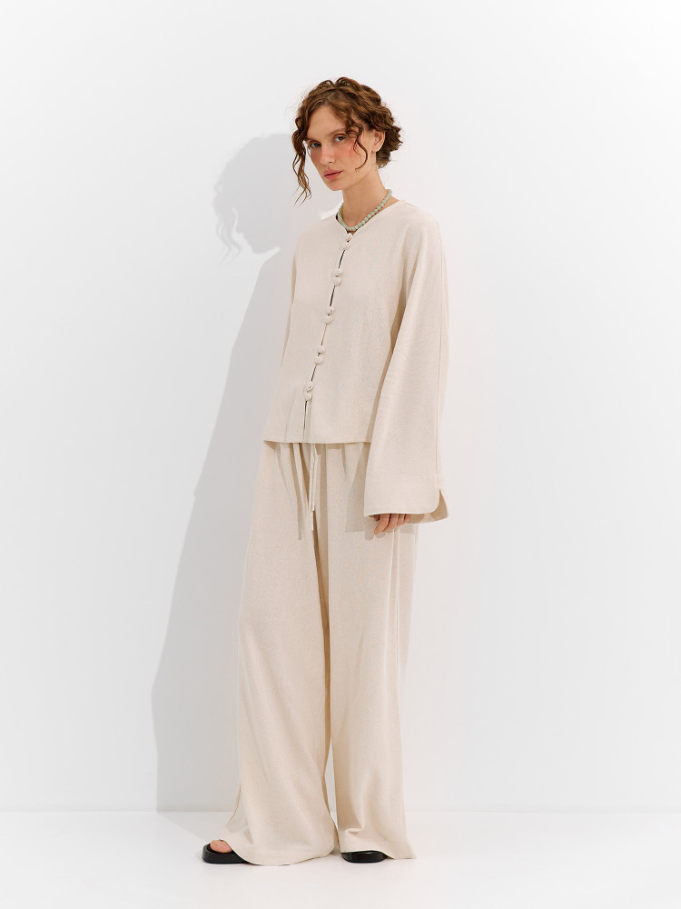 Linen pants, light beige