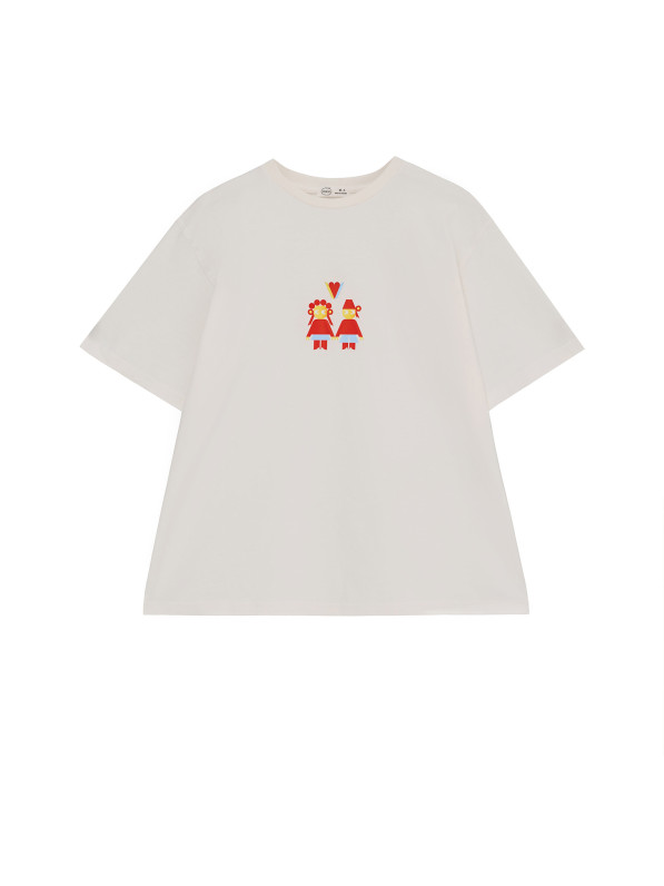 T-shirt "Love is", milky