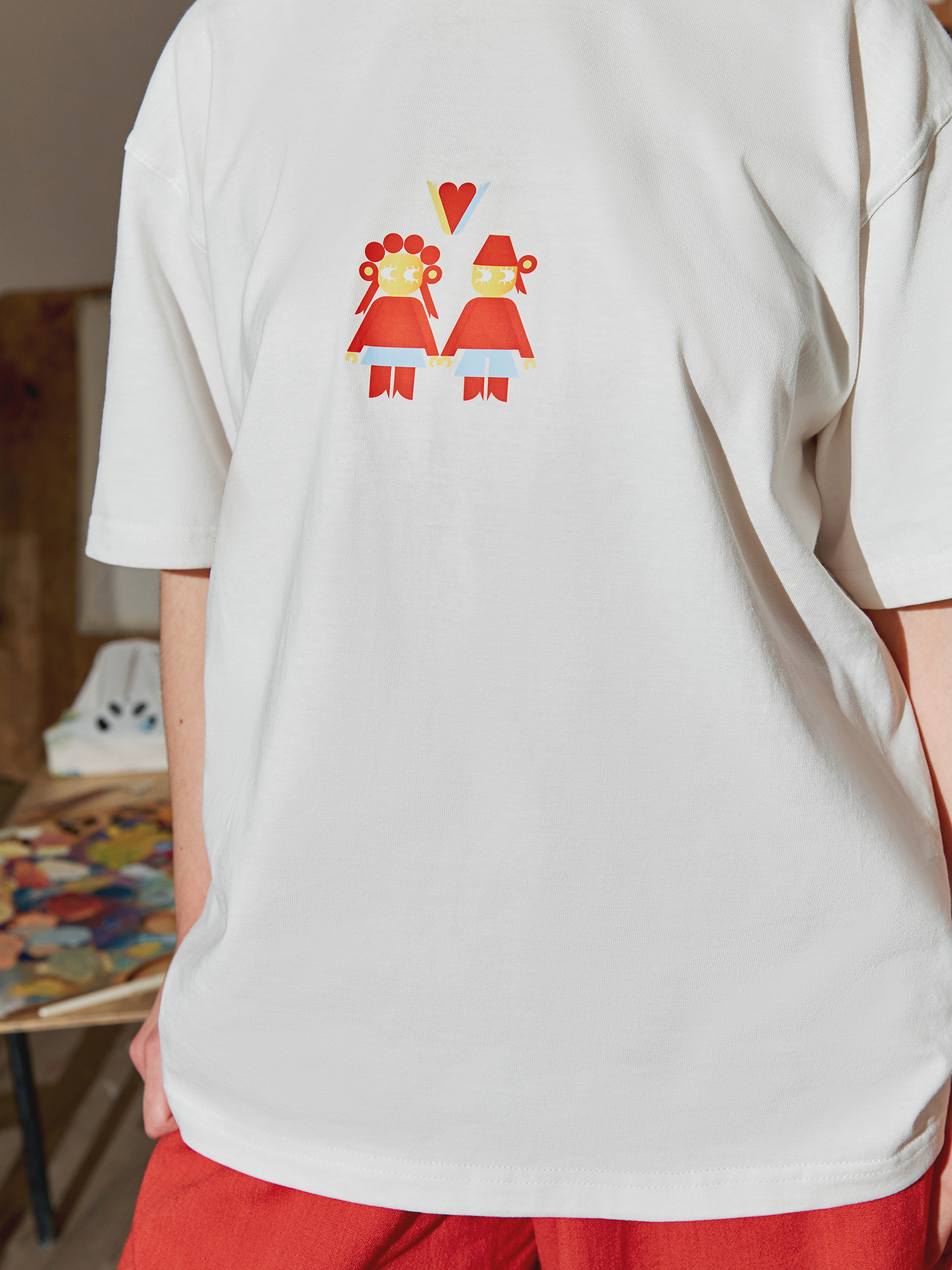 T-shirt "Love is", milky